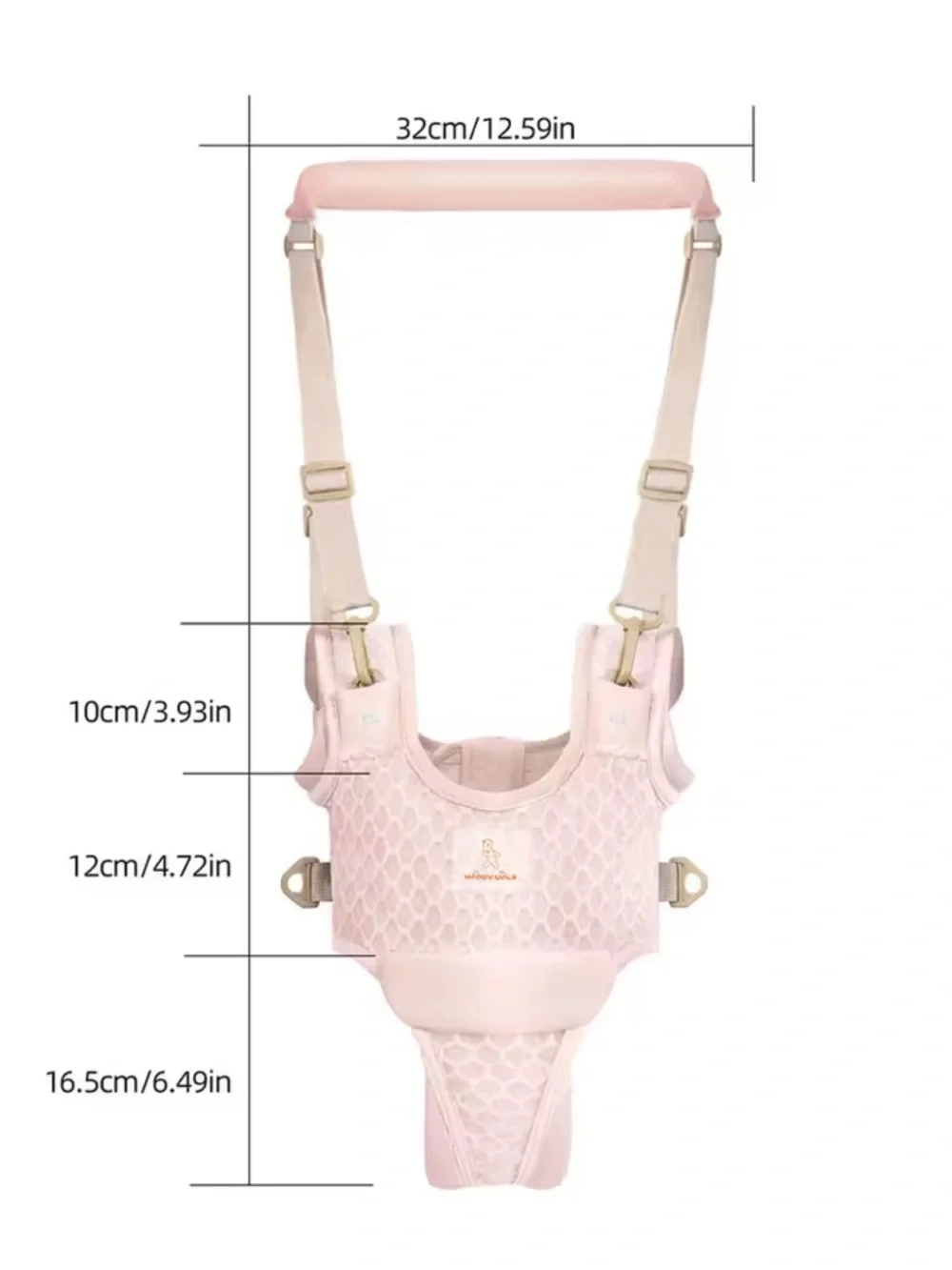 Adjustable Baby Walker Harness — Gray